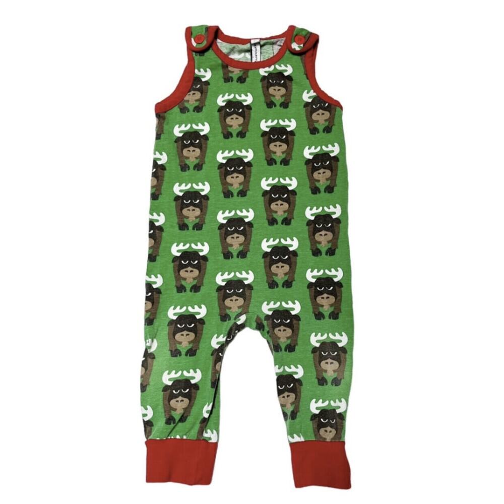 Maxomorra Organic Cotton Dungarees Size 12m